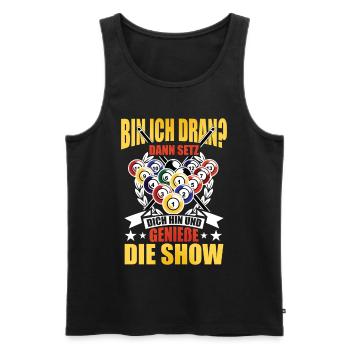 Billard Pool Snooker für einen Billard Spieler - Männer Premium Bio Tank Top - Schwarz - Vorne - AI Model Male 178 light (178cm)