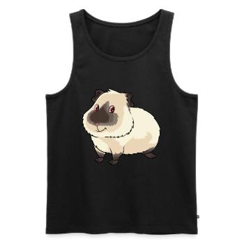 Mignon propriétaire de cochon d'Inde de l'Himalaya et - Débardeur bio Premium Homme - noir - Devant - AI Model Male 178 light (178cm)
