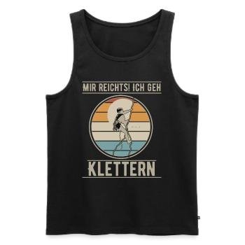 Klettern Kletterer Mir Reichts, ich geh Klettern - Männer Premium Bio Tank Top - Schwarz - Vorne - Michal (187cm)