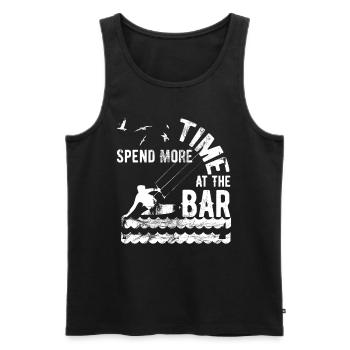 Les kitesurfeurs passent plus de temps au bar Kiter - Débardeur bio Premium Homme - noir - Devant - Michal (187cm)