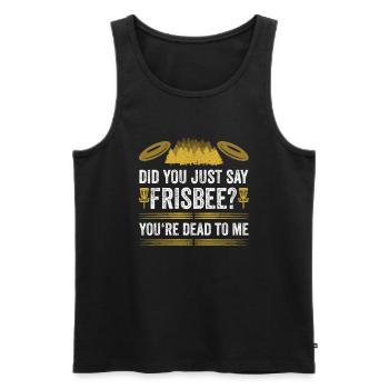 Disc Golf Lustiger Discgolf Spruch Discgolfer - Männer Premium Bio Tank Top - Schwarz - Vorne - AI Model Male 178 light (178cm)