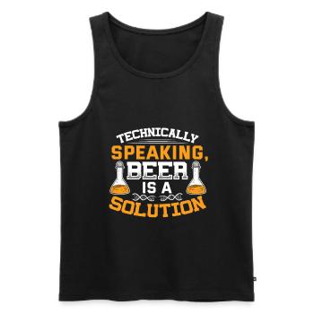 Beer Is A Solution Lustiges Biertrinken - Männer Premium Bio Tank Top - Schwarz - Vorne - AI Model Male 178 light (178cm)