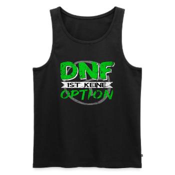 Lustiger Spruch DNF ist keine Option Geocaching - Männer Premium Bio Tank Top - Schwarz - Vorne - AI Model Male 178 light (178cm)