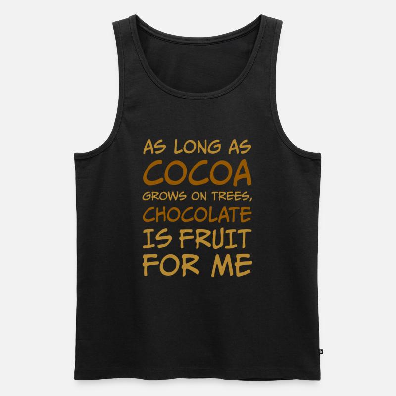 Schoko Schokolade Schoki - Männer Premium Bio Tank Top - Schwarz