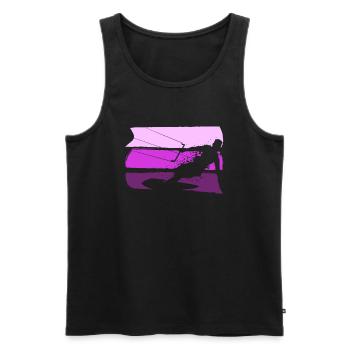 Kitesurfer Kitesurfing Kiter Kiteboard Kitesurf - Men's Premium Organic Tank Top - black - Front - AI Model Male 178 light (178cm)