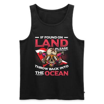 Throw Bach Into The Ocean Scuba Diving Taucher - Männer Premium Bio Tank Top - Schwarz - Vorne - Michal (187cm)