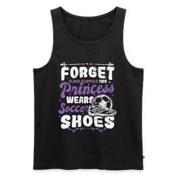 La princesse porte des chaussures de football pour femmes - Débardeur bio Premium Homme - noir - Devant - Michal (187cm)