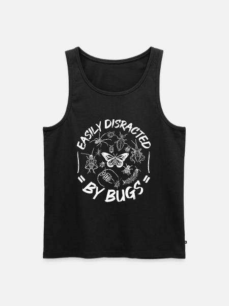 Distraire facilement des bugs - Débardeur bio Premium Homme - noir