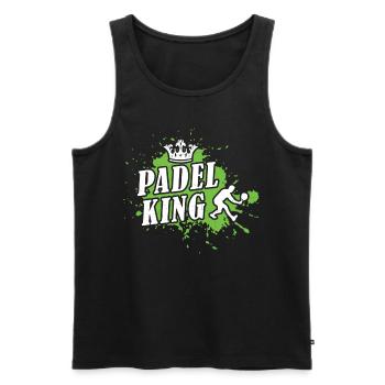 Padel King For the Best Padel Player - Men's Premium Organic Tank Top - black - Front - AI Model Male 178 light (178cm)