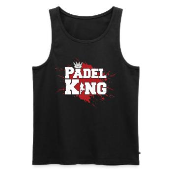 Padel King For the Best Padel Player - Men's Premium Organic Tank Top - black - Front - AI Model Male 178 light (178cm)