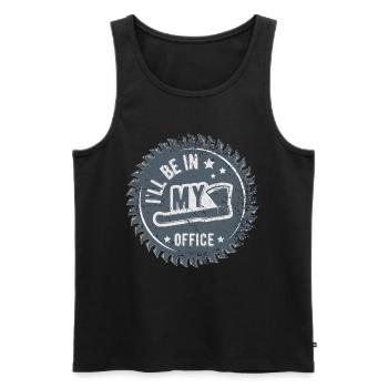 I'll Be In My Office Carpenter - Men's Premium Organic Tank Top - black - Front - AI Model Male 178 light (178cm)