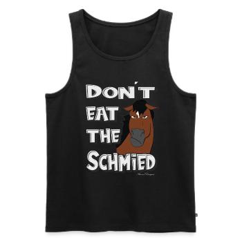 don´t eat the Schmied lustiges grimmiges Pferd - Männer Premium Bio Tank Top - Schwarz - Vorne - Michal (187cm)