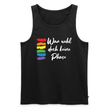 Was probably not a phase LGBT gift - Men's Premium Organic Tank Top - black - Front - AI Model Male 178 light (178cm)