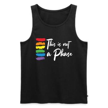 This Is Not A Phase Gay Pride Month | LGBT - Männer Premium Bio Tank Top - Schwarz - Vorne - Michal (187cm)