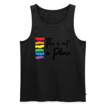 This Is Not A Phase Gay Pride Month | LGBT - Männer Premium Bio Tank Top - Schwarz - Vorne - Michal (187cm)
