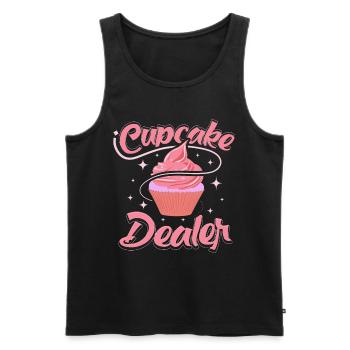 Cupcake Design für Konditor | Cupcake Dealer - Männer Premium Bio Tank Top - Schwarz - Vorne - AI Model Male 178 light (178cm)
