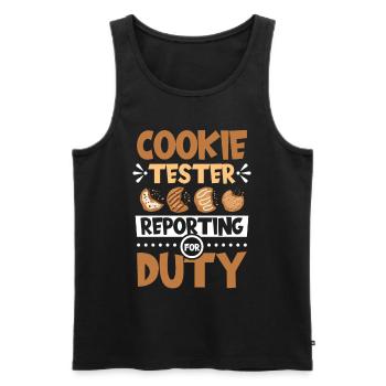 Cupcake Design für Konditor | Cupcake Dealer - Männer Premium Bio Tank Top - Schwarz - Vorne - AI Model Male 178 light (178cm)
