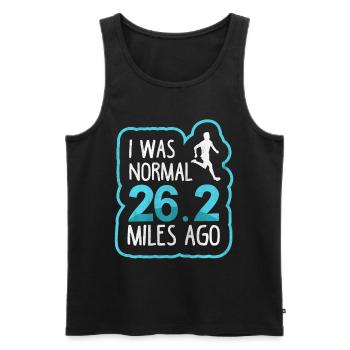 J’étais normal il y a 26,2 miles - Coureur de marathon complet - Débardeur bio Premium Homme - noir - Devant - Michal (187cm)