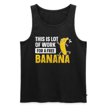 Beaucoup de travail pour les coureurs de marathon de banane gratuits - Débardeur bio Premium Homme - noir - Devant - Michal (187cm)