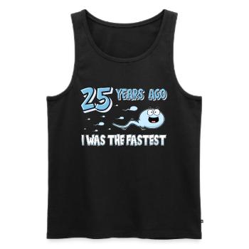 25 Years Ago I Was The Fastest 25. Geburtstag - Männer Premium Bio Tank Top - Schwarz - Vorne - AI Model Male 178 light (178cm)