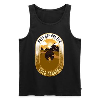 Goldene Plakette Mit Crossing Picke Gold Miner - Männer Premium Bio Tank Top - Schwarz - Vorne - AI Model Male 178 light (178cm)