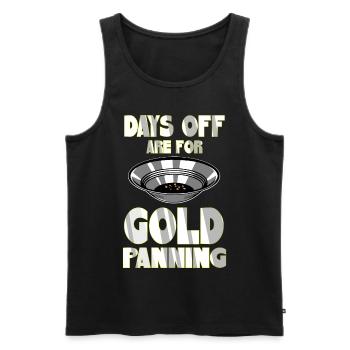 Goldene Plakette Mit Crossing Picke Gold Miner - Männer Premium Bio Tank Top - Schwarz - Vorne - AI Model Male 178 light (178cm)