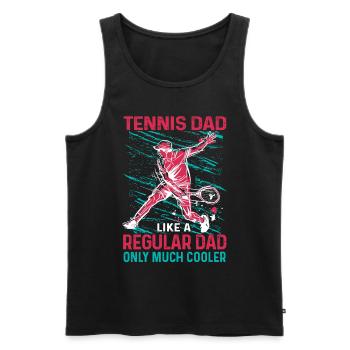 Cool Tennis Dad Tennis Player Father - Men's Premium Organic Tank Top - black - Front - Michal (187cm)