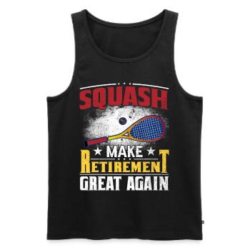 Le squash rend la retraite grande à nouveau le squash à la retraite - Débardeur bio Premium Homme - noir - Devant - AI Model Male 178 light (178cm)