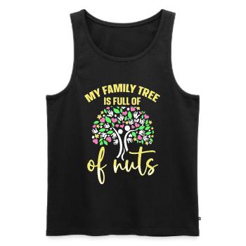 My Family Tree Full Of Nuts Funny Family Tree - Men's Premium Organic Tank Top - black - Front - Michal (187cm)