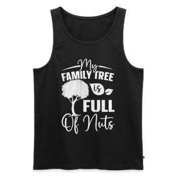 My Family Tree Full Of Nuts Funny Family Tree - Men's Premium Organic Tank Top - black - Front - Michal (187cm)