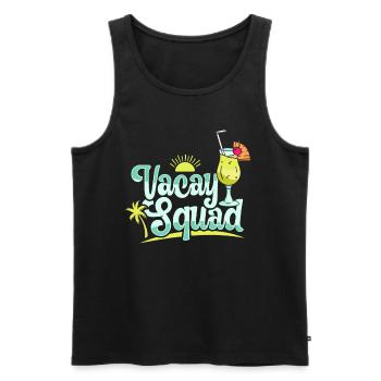 Sommer Urlaubs Trip Familie & Freunde Vacay Squad - Männer Premium Bio Tank Top - Schwarz - Vorne - AI Model Male 178 light (178cm)