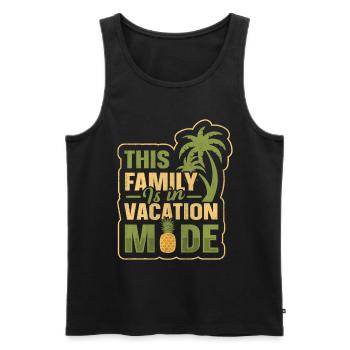 This Family Is In Vacay Mode Family Vacation - Men's Premium Organic Tank Top - black - Front - AI Model Male 178 light (178cm)