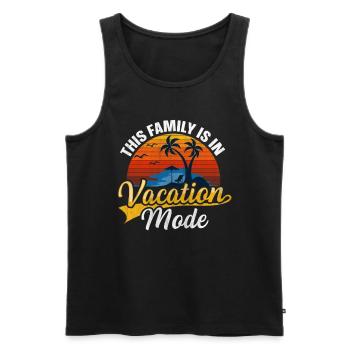 This Family Is In Vacay Mode Family Vacation - Men's Premium Organic Tank Top - black - Front - AI Model Male 178 light (178cm)