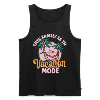 This Family Is In Vacay Mode Family Vacation - Men's Premium Organic Tank Top - black - Front - AI Model Male 178 light (178cm)