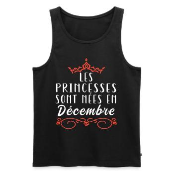 les princesses sont nées en décembre - Débardeur bio Premium Homme - noir - Devant - Michal (187cm)