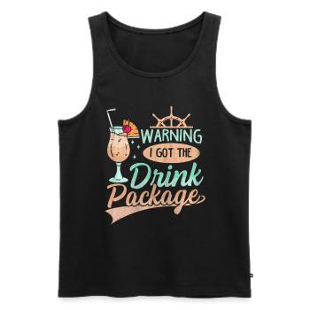 J’ai acheté le forfait boisson Cruise Holiday - Débardeur bio Premium Homme - noir - Devant - Michal (187cm)