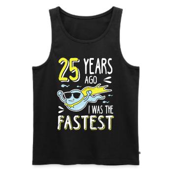 25 Years Ago I Was The Fastest 25. Geburtstag - Männer Premium Bio Tank Top - Schwarz - Vorne - AI Model Male 178 light (178cm)