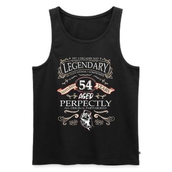Vintage Légendaire - Vieilli parfaitement 54ème anniversaire - Débardeur bio Premium Homme - noir - Devant - Michal (187cm)