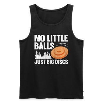 No Little Balls Just Big Discs Fun Disc Golf - Men's Premium Organic Tank Top - black - Front - Michal (187cm)