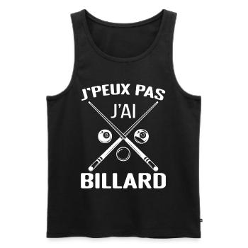 Je peux pas j'ai billard - Débardeur bio Premium Homme - noir - Devant - Michal (187cm)