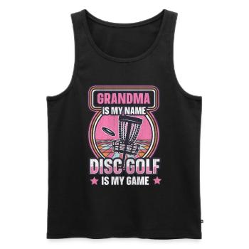 Grand-mère est mon nom Disc Golf est mon jeu pour grand-mère - Débardeur bio Premium Homme - noir - Devant - Michal (187cm)