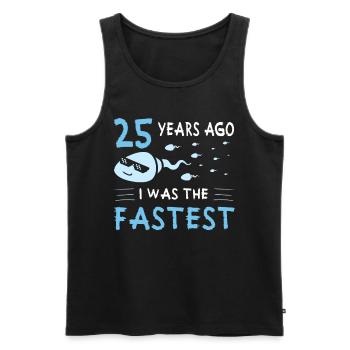 25 Years Ago I Was The Fastest 25. Geburtstag - Männer Premium Bio Tank Top - Schwarz - Vorne - AI Model Male 178 light (178cm)