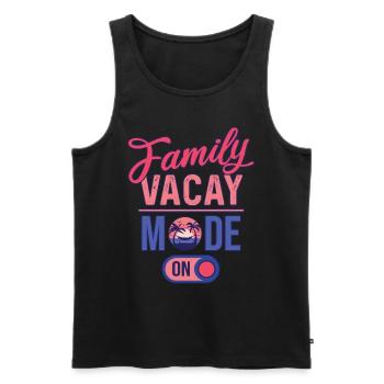 Family Vacay Mode ON | Family Vacation - Men's Premium Organic Tank Top - black - Front - AI Model Male 178 light (178cm)