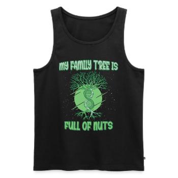 My Family Tree Full Of Nuts Funny Family Tree - Men's Premium Organic Tank Top - black - Front - Michal (187cm)
