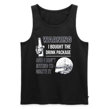 J’ai acheté le forfait boisson Cruise Holiday - Débardeur bio Premium Homme - noir - Devant - Michal (187cm)
