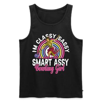 I'm Classy Sassy And A Bit Smart Assy Bowling Girl - Männer Premium Bio Tank Top - Schwarz - Vorne - AI Model Male 178 light (178cm)