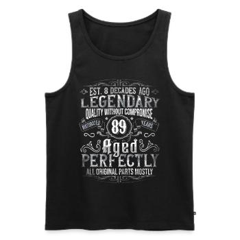 Legendär 89 Jahre alt Geschenk zum 89. Geburtstag - Männer Premium Bio Tank Top - Schwarz - Vorne - Michal (187cm)