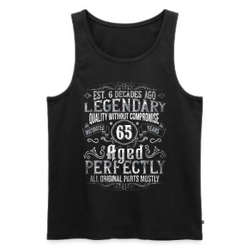 Legendary 65 years old gift for the 65th birthday - Men's Premium Organic Tank Top - black - Front - Michal (187cm)