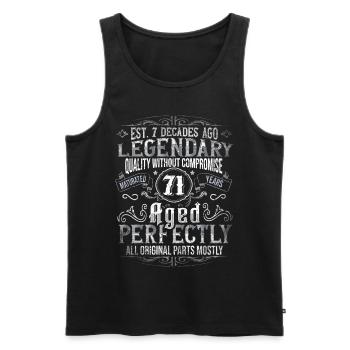 Legendär 71 Jahre alt Geschenk zum 71. Geburtstag - Männer Premium Bio Tank Top - Schwarz - Vorne - AI Model Male 178 light (178cm)