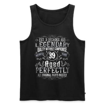 Legendär 39 Jahre alt Geschenk zum 39. Geburtstag - Männer Premium Bio Tank Top - Schwarz - Vorne - Michal (187cm)